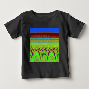 幸せな水玉模様カラフルモチーフのギフト ベビーTシャツ