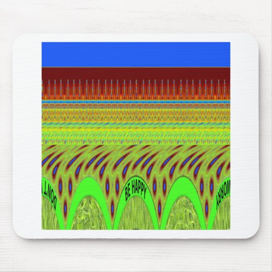 幸せな水玉模様カラフルモチーフのギフト マウスパッド (正面)