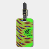 幸せな水玉模様カラフルモチーフのギフト ラゲッジタグ (正面縦)