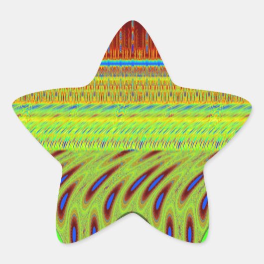 幸せな水玉模様カラフルモチーフのギフト 星シール (正面)