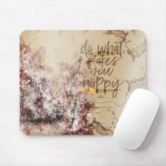 幸せな水色を作る芸術的ことをする マウスパッド (マウス)