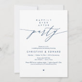 幸せな永遠のパーティー 現代の結婚式の食事 招待状 (正面)