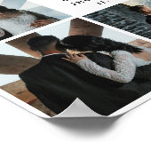 幸せな永遠のモダン結婚式写真コラージュ ポスター (角)