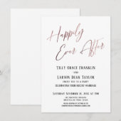 幸せな永遠のローズゴールドエレガントウェディングパーティー 招待状 (正面/裏面)