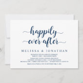 幸せな永遠の後、素朴なストリングライト、駆け落ち 招待状 (正面)