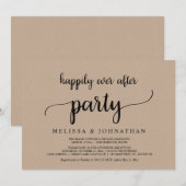 幸せな永遠の後、素朴な結婚式の挙式パーティー 招待状 (正面/裏面)