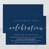 幸せな永遠の後、結婚式の隠し結婚式の夕食への招待 招待状 (正面/裏面)