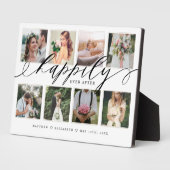 幸せな永遠の愛　新婚夫婦のウェディングフォトコラージュ フォトプラーク (側面)