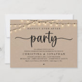 幸せな永遠のParty、ラスティックウェディングディナー 招待状 (正面)