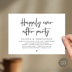 幸せな永遠のParty 現代のウェディングレセプション 招待状