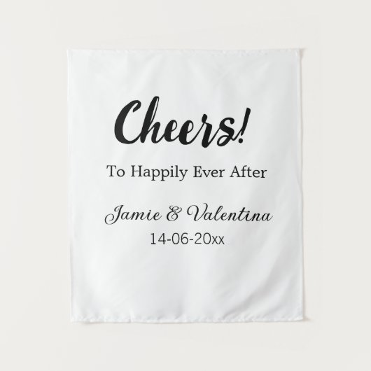 幸せな永遠を祝って　名前　日付を追加 タペストリー (正面)