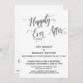 幸せな永遠を紡ぐ優雅なカリグラフィーでの披露宴 招待状 (正面/裏面)
