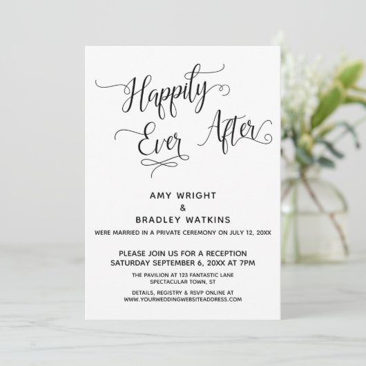 幸せな永遠を紡ぐ エレガントなカリグラフィーでの披露宴 招待状 (スタンド正面)