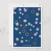 幸せな泡! カラフルな数誕生会 招待状 (裏面)