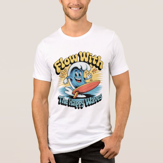 幸せな波に乗って サーフスタイル メンズTシャツ トライブレンドＴシャツ (正面)