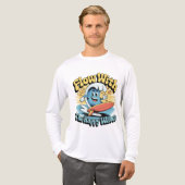 幸せな波に乗って サーフスタイル メンズTシャツ トライブレンドTシャツ (正面全体)