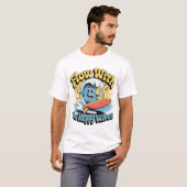 幸せな波に乗って サーフスタイル メンズTシャツ Tシャツ (正面フル)
