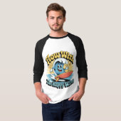 幸せな波に乗って サーフスタイル メンズTシャツ Tシャツ (正面フル)