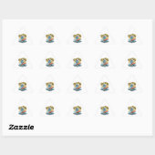 幸せな波に乗って Waterproofステッカー 三角形シール (シート)