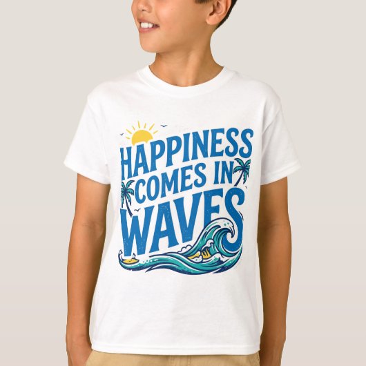 幸せな波 Tシャツ (正面)