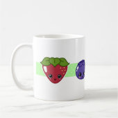 幸せな混合された果実のマグ コーヒーマグカップ (左)