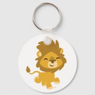 幸せな漫画のライオンのkeychain キーホルダー