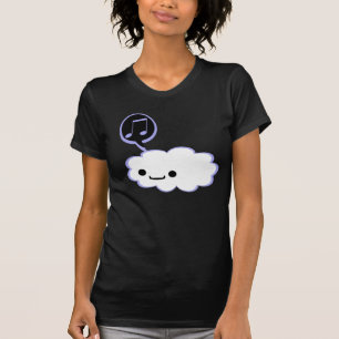 幸せな漫画の雲 Tシャツ