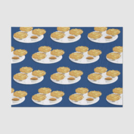 幸せな漫画のLatkesのアップルソースのサワークリーム 薄葉紙