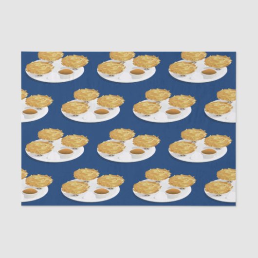 幸せな漫画のLatkesのアップルソースのサワークリーム 薄葉紙 (正面)