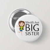 幸せな漫画のpinbackボタンを持つ最も最高のな姉 缶バッジ (正面&裏面)