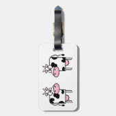 幸せな漫画牛 ラゲッジタグ (裏面縦)