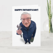 幸せな父の日ありがとう美人のユーモア シーズンカード (正面)