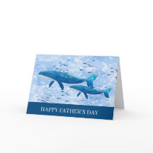 幸せな父の日に水彩クジラ