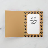 幸せな父の日のウェルシュコーギー カード (内部)