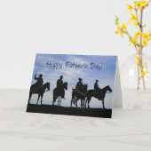 幸せな父の日のカウボーイの挨拶状 カード (黄色い花)