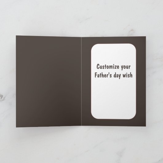 幸せな父の日のコーギー カード (内部)