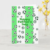 幸せな父の日のサッカー カード (黄色い花)