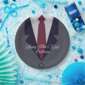 幸せな父の日のスーツの紙皿 ペーパープレート (パーティー)