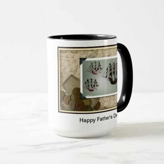 幸せな父の日のマグ マグカップ (正面右)