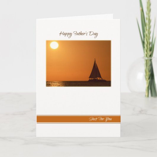幸せな父の日のヨットカード カード (正面)