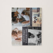 幸せな父の日の写真コラージュファミリー ジグソーパズル (縦)