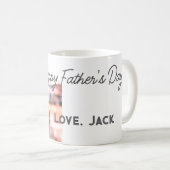 幸せな父の日の写真愛モダンの父シンプル父 コーヒーマグカップ (正面右)