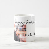 幸せな父の日の写真愛モダンの父シンプル父 コーヒーマグカップ (中央)