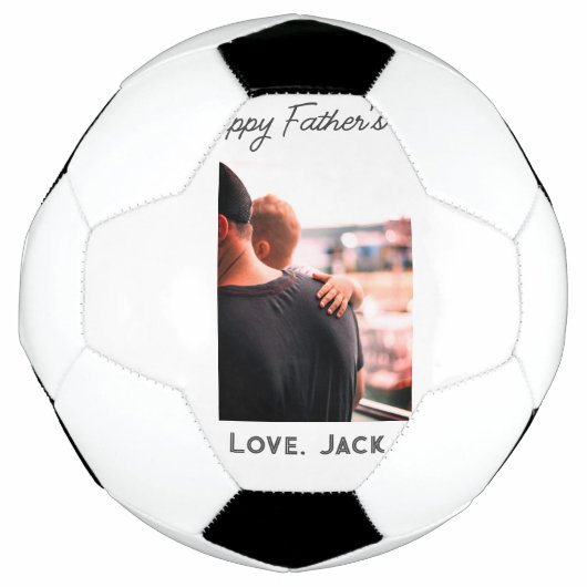 幸せな父の日の写真愛モダンの父シンプル父 サッカーボール (正面)