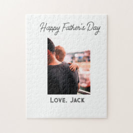 幸せな父の日の写真愛モダンの父シンプル父 ジグソーパズル