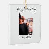 幸せな父の日の写真愛モダンの父シンプル父 セラミックオーナメント (右)