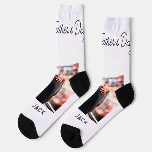 幸せな父の日の写真愛モダンの父シンプル父 ソックス (左)