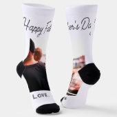 幸せな父の日の写真愛モダンの父シンプル父 ソックス (傾斜あり)