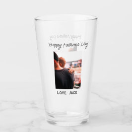 幸せな父の日の写真愛モダンの父シンプル父 タンブラーグラス