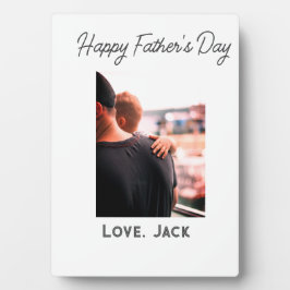 幸せな父の日の写真愛モダンの父シンプル父 フォトプラーク